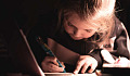 a child writing